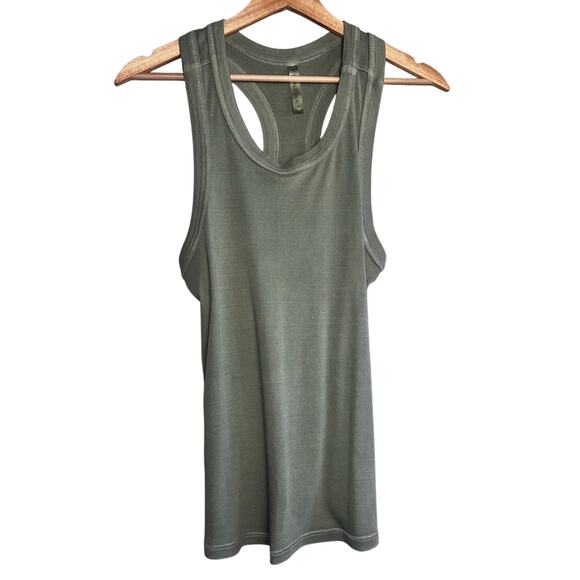 Fabletics Women’s Medium Green Racerback Cotton Tank Top - Picture 1 of 3